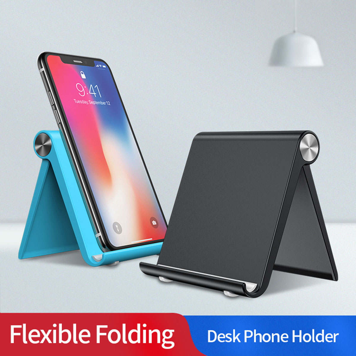 Desk Setup Stand - Universal Adjustable Phone Holder Stand -