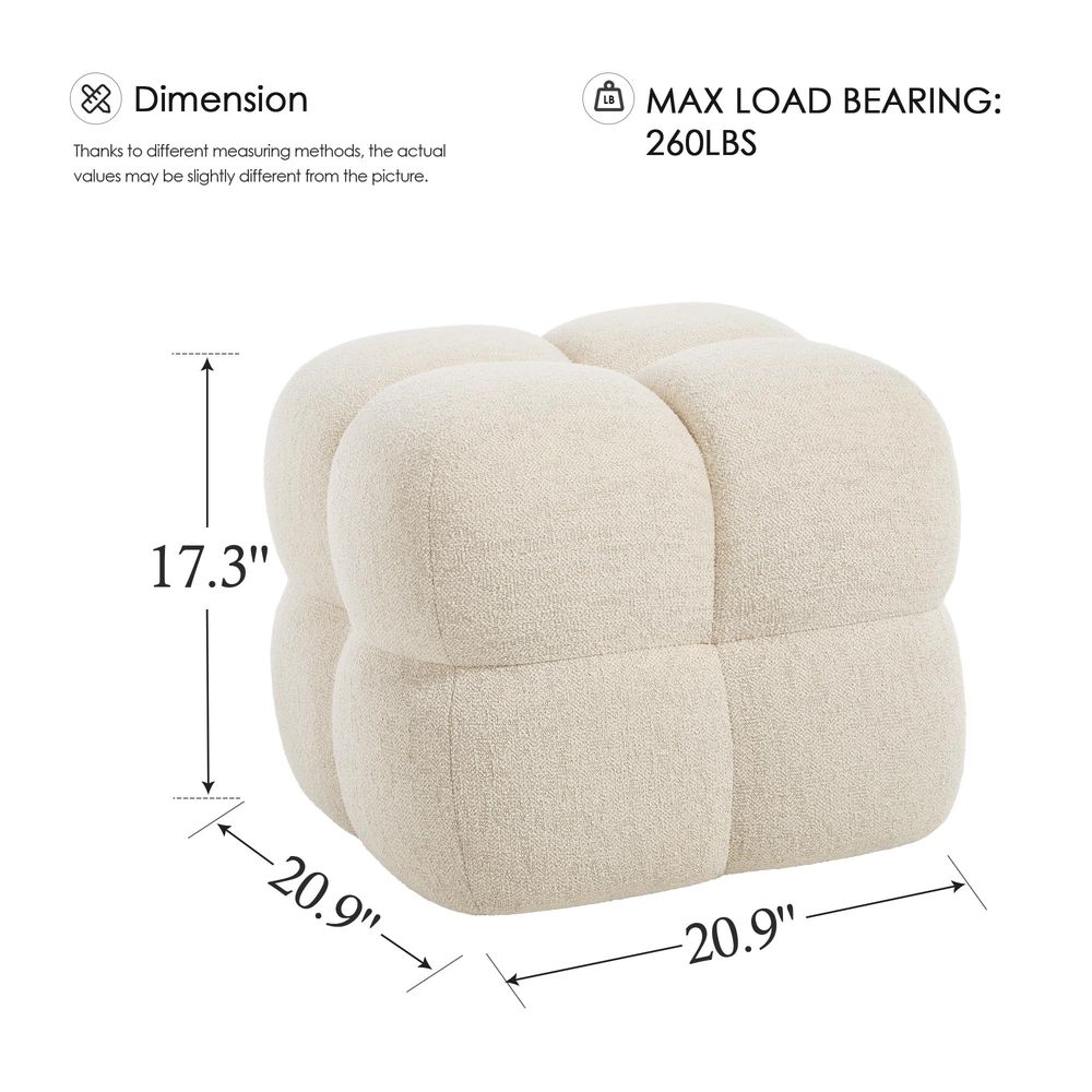 Desk Setup Modern - Square Pouf Ottomans Footstool set of