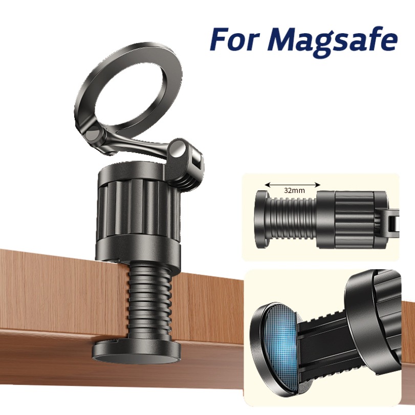 Desk Setup Stand - 360° Rotation Desktop Magnetic Phone Holder