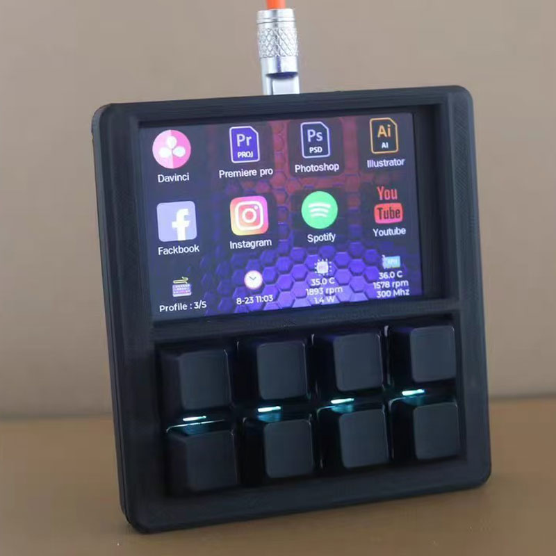 Desk Setup Programmer - 3.5 inch LCD DIY Quick Keyboard