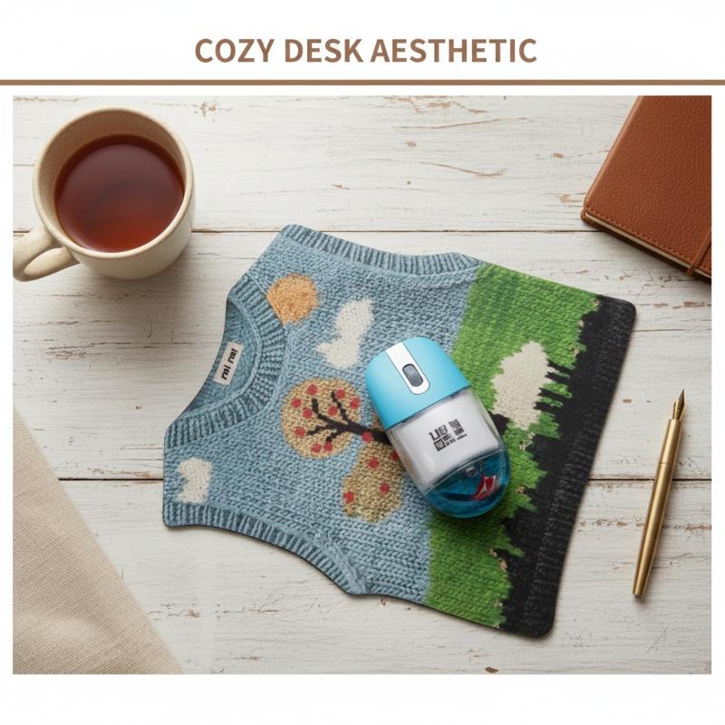 Desk Setup Gadgets - 1Pcs Desk Anti-Slip Sweater Mouse Mat