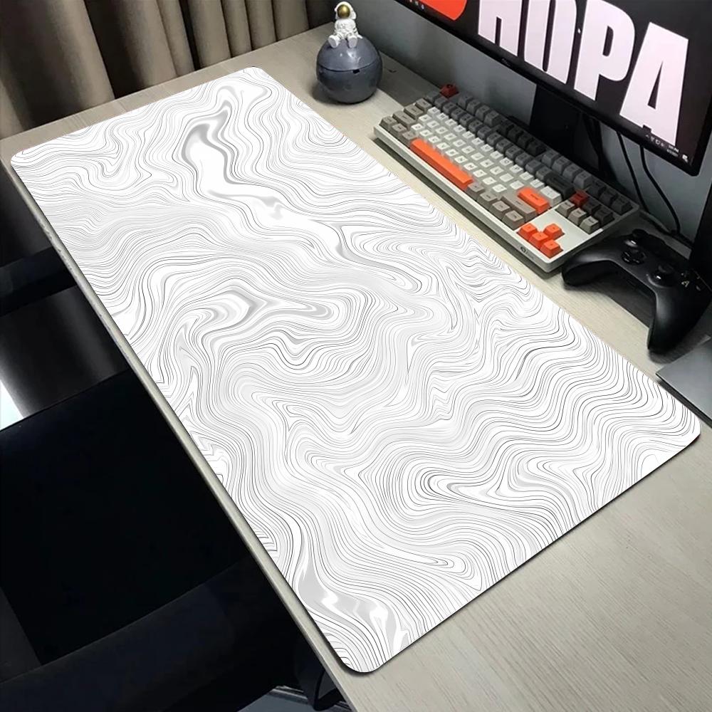 Desk Setup Gadgets - Abstract Fluid Gaming Mouse Pad Desk
