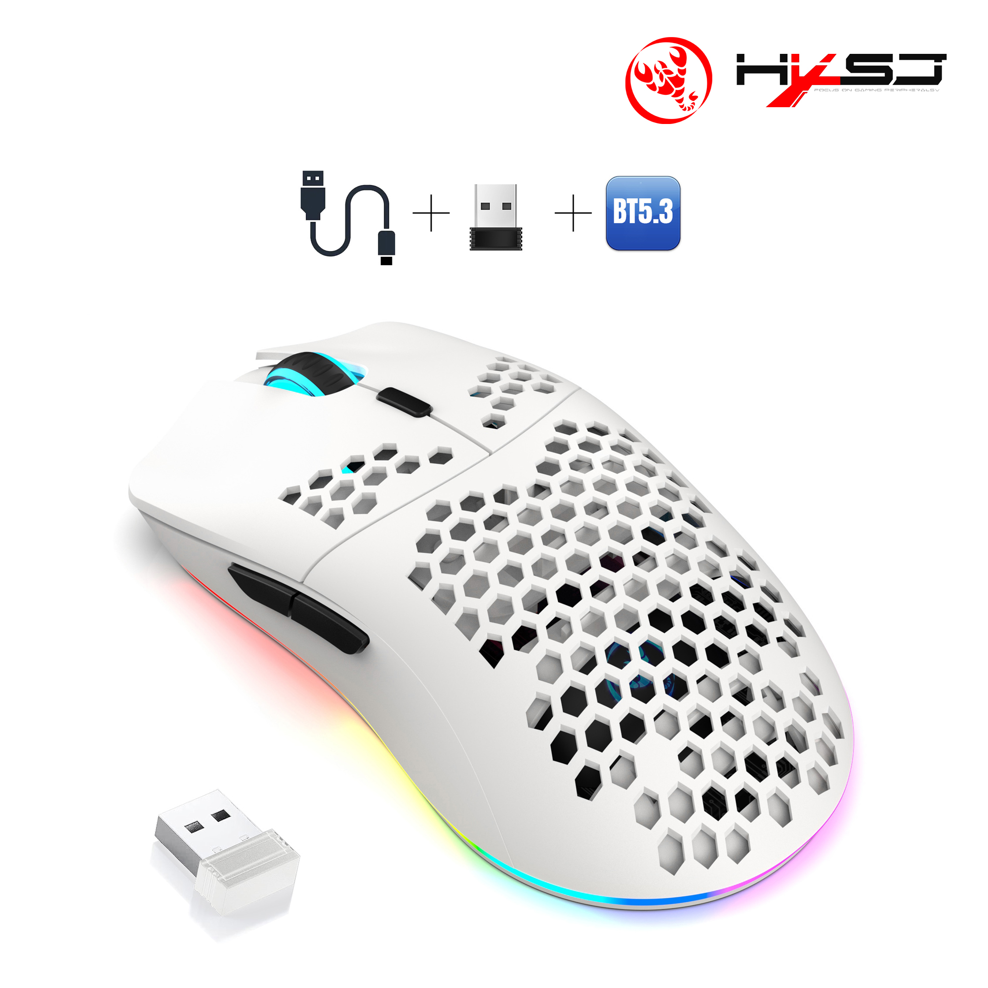 HXSJ T66 3-mode 10000DPI gamin - огляд і ціна Desk Setup Programmer