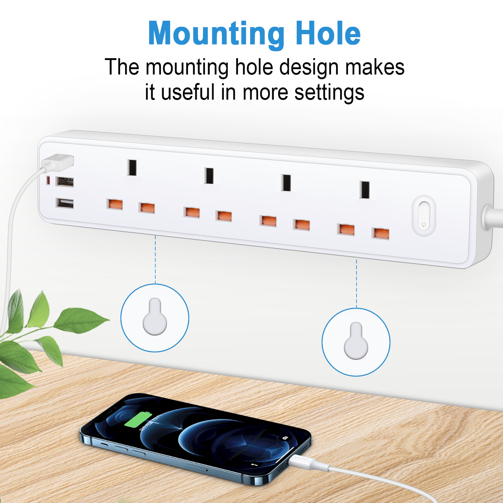 Power Strip Electric Socket UK - огляд і ціна Power Strip Flat