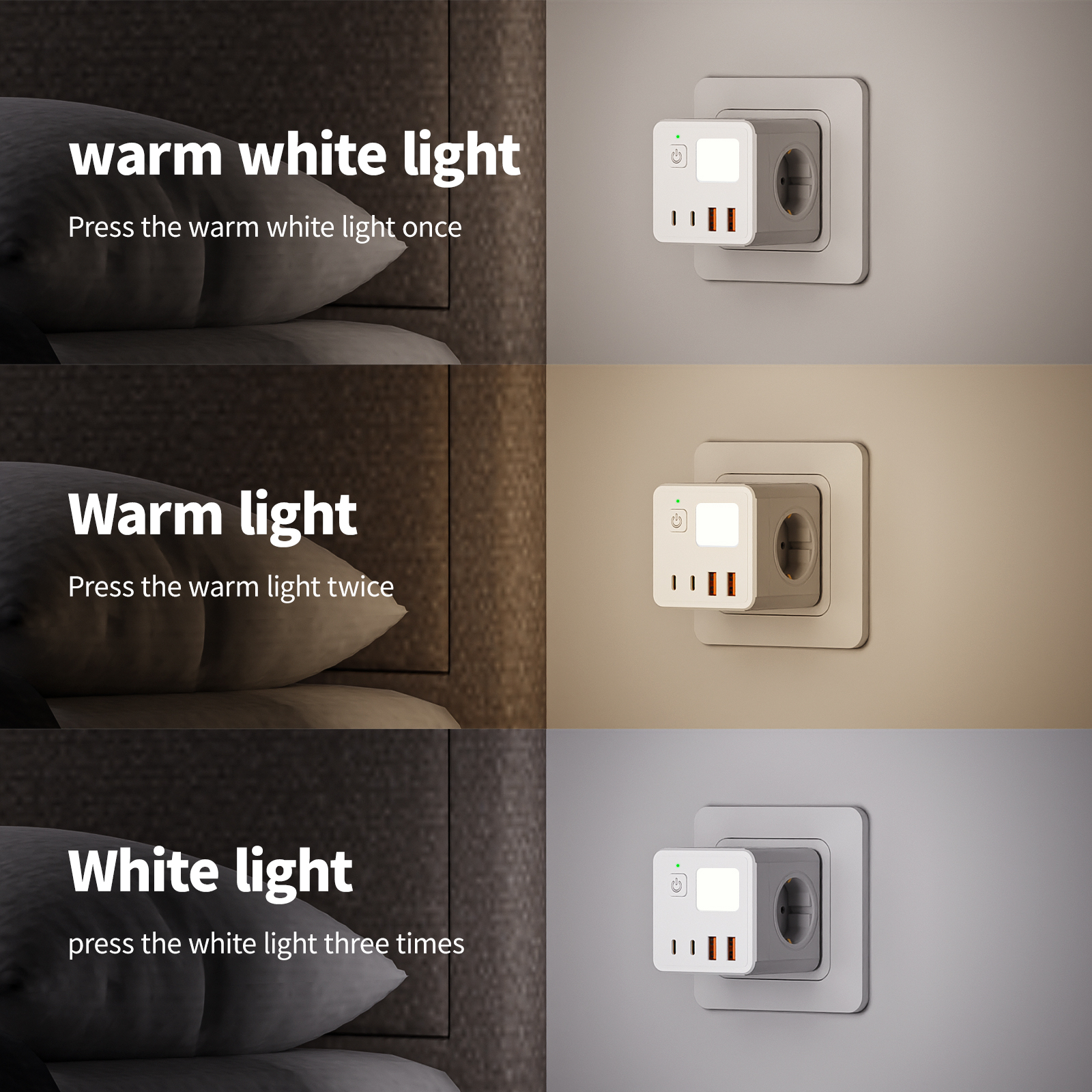 1 EU power strip, 3 AC sockets - огляд і ціна Power Strip Flat