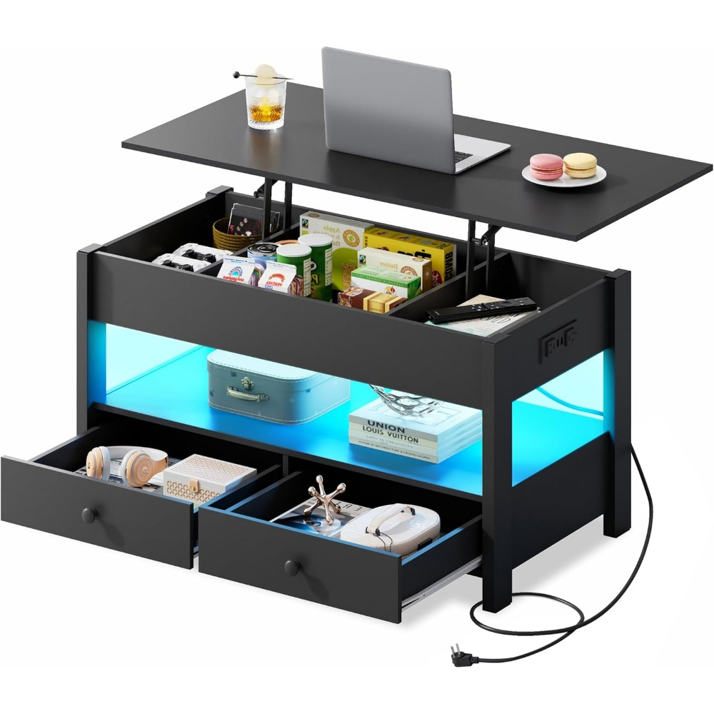 WLIVE Black Lift Top Coffee Ta - огляд і ціна Desk Setup Modern