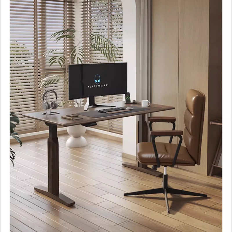 Electric Adjustable Desk Table - огляд і ціна Desk Setup Oak