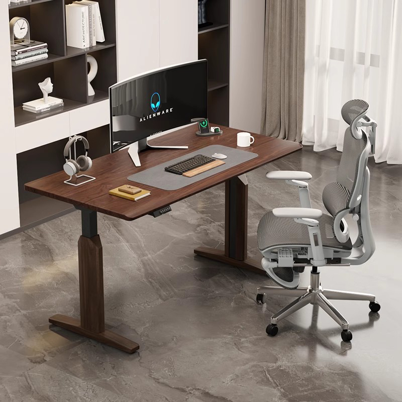 Electric Adjustable Desk Table - огляд і ціна Desk Setup Oak