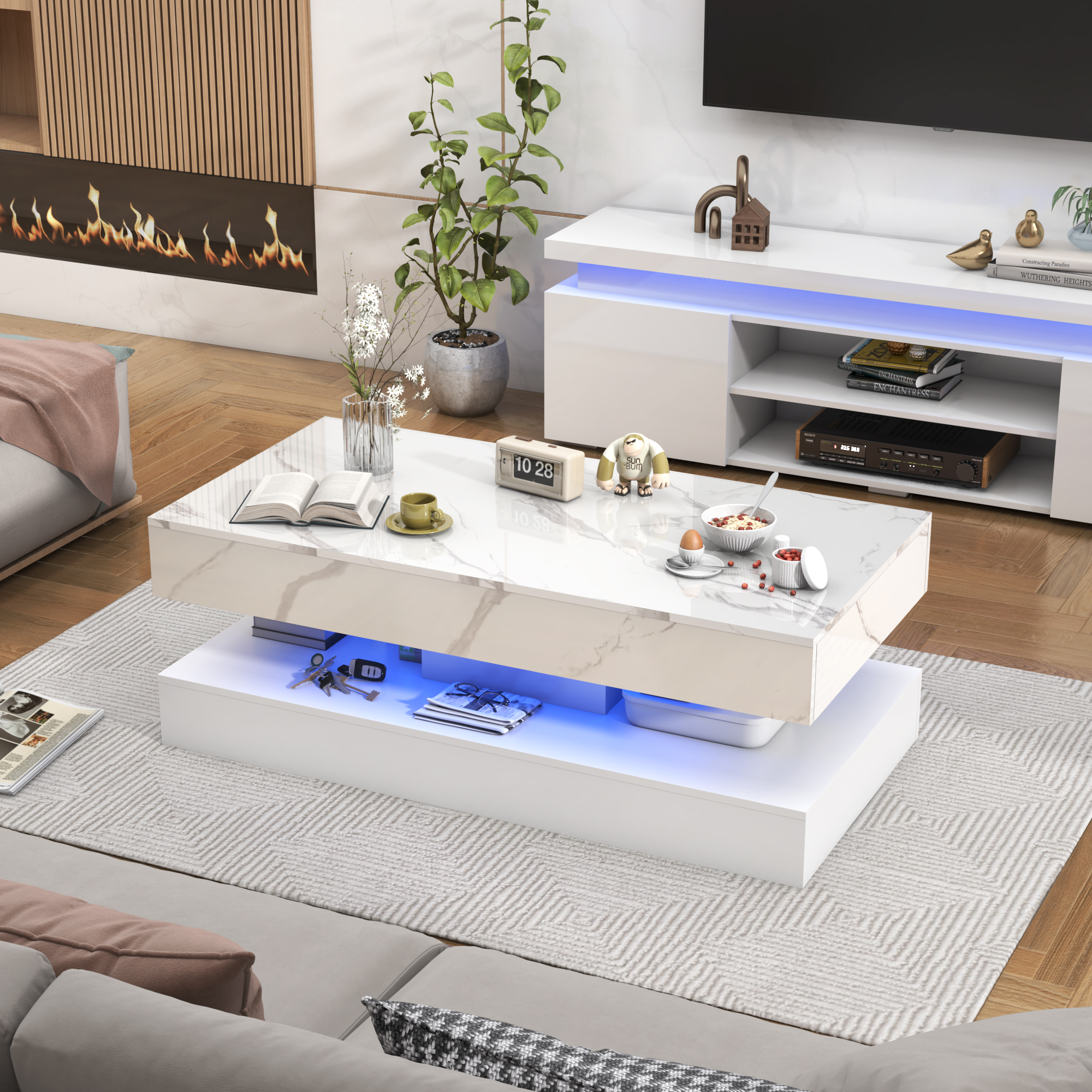 Modern Stylish Coffee Table wi - огляд і ціна Desk Setup Modern