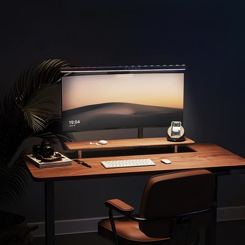 LED Monitor Light Hanging Desk - огляд і ціна Desk Setup Modern