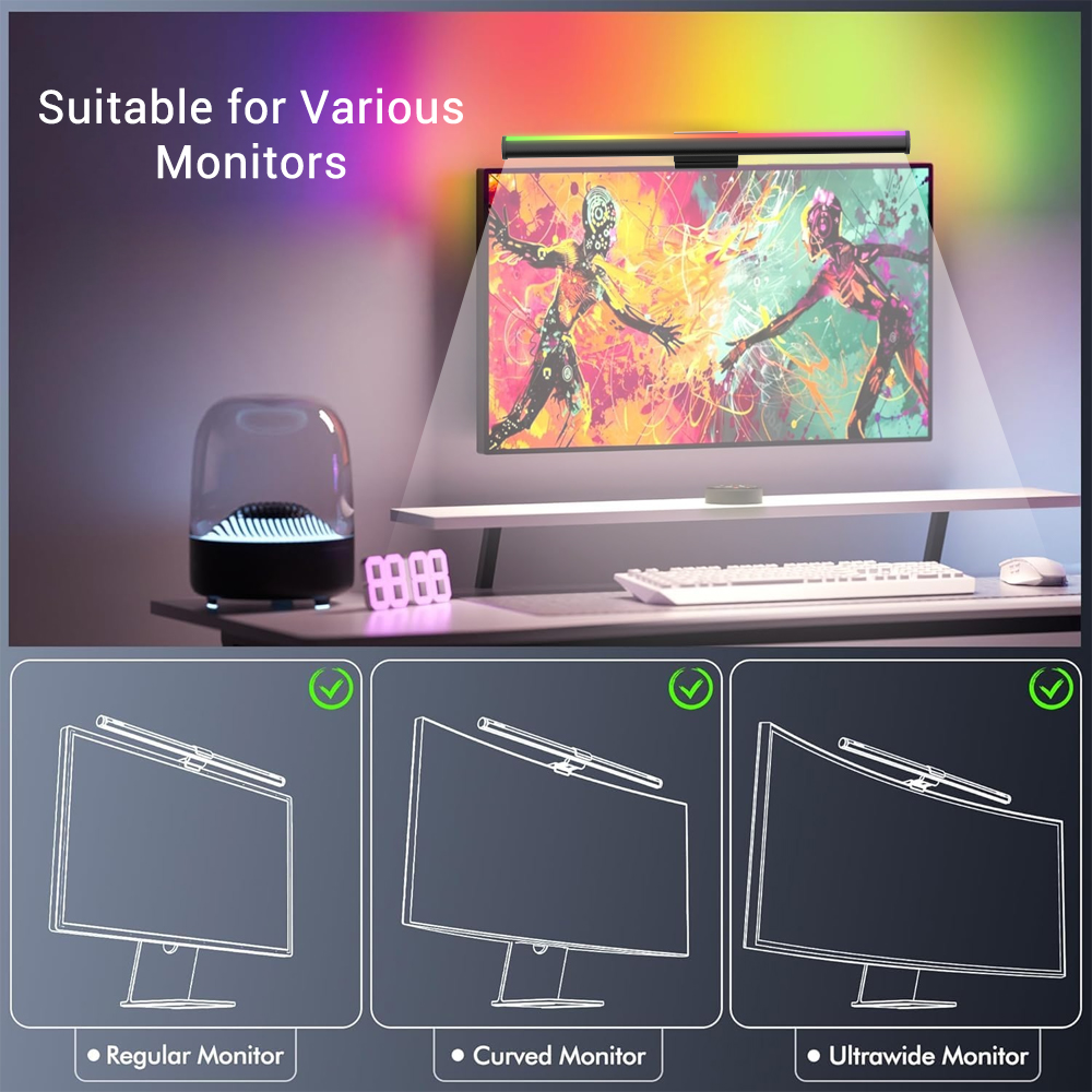 Screen Hanging Lamp Monitor Li - огляд і ціна Desk Setup Gadgets