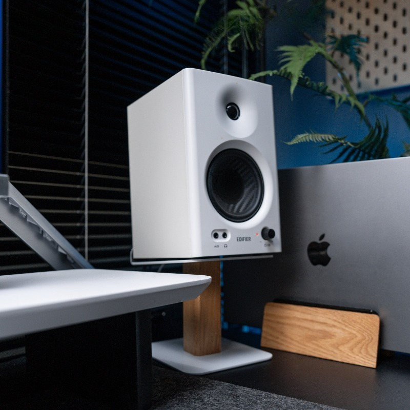 Walnut / Oak Wood Speaker Stan - огляд і ціна Desk Setup Oak