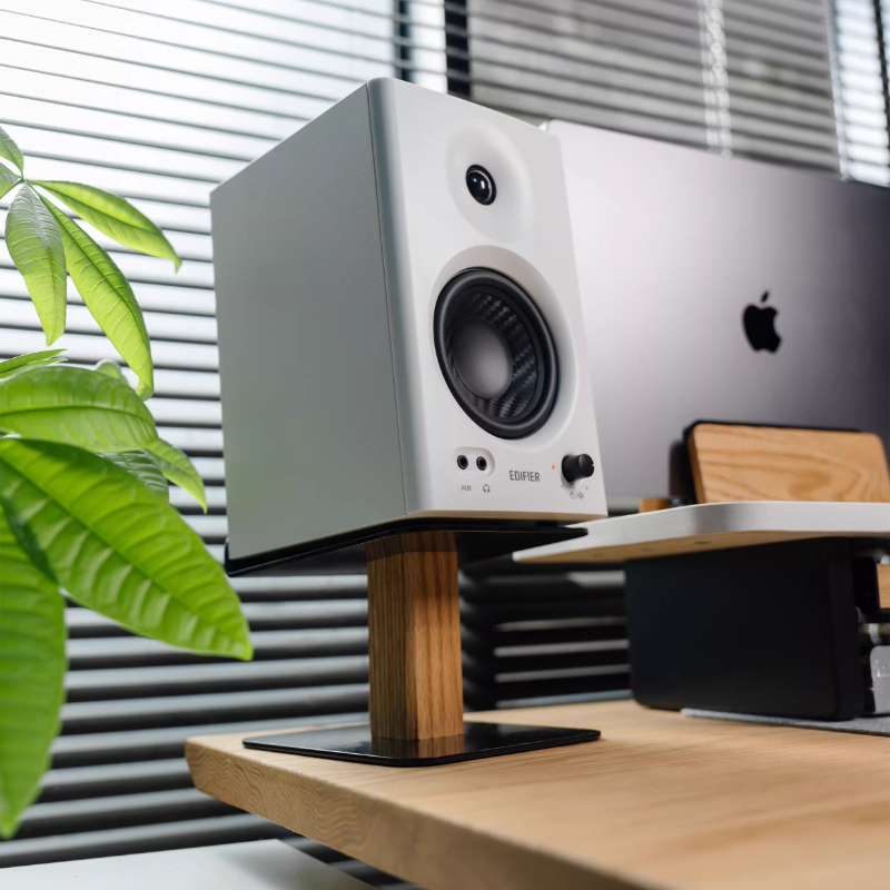 Walnut / Oak Wood Speaker Stan - огляд і ціна Desk Setup Oak