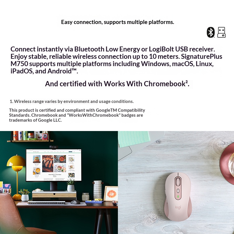 Logitech M750 L Wireless Mouse - огляд і ціна Desk Setup Programmer