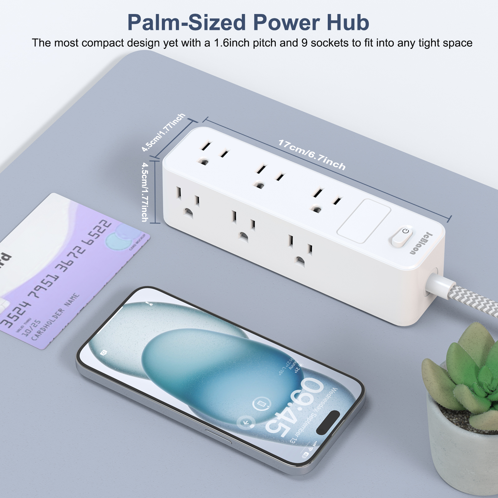 9-in-1 Surge Protector Power S - огляд і ціна Power Strip Flat