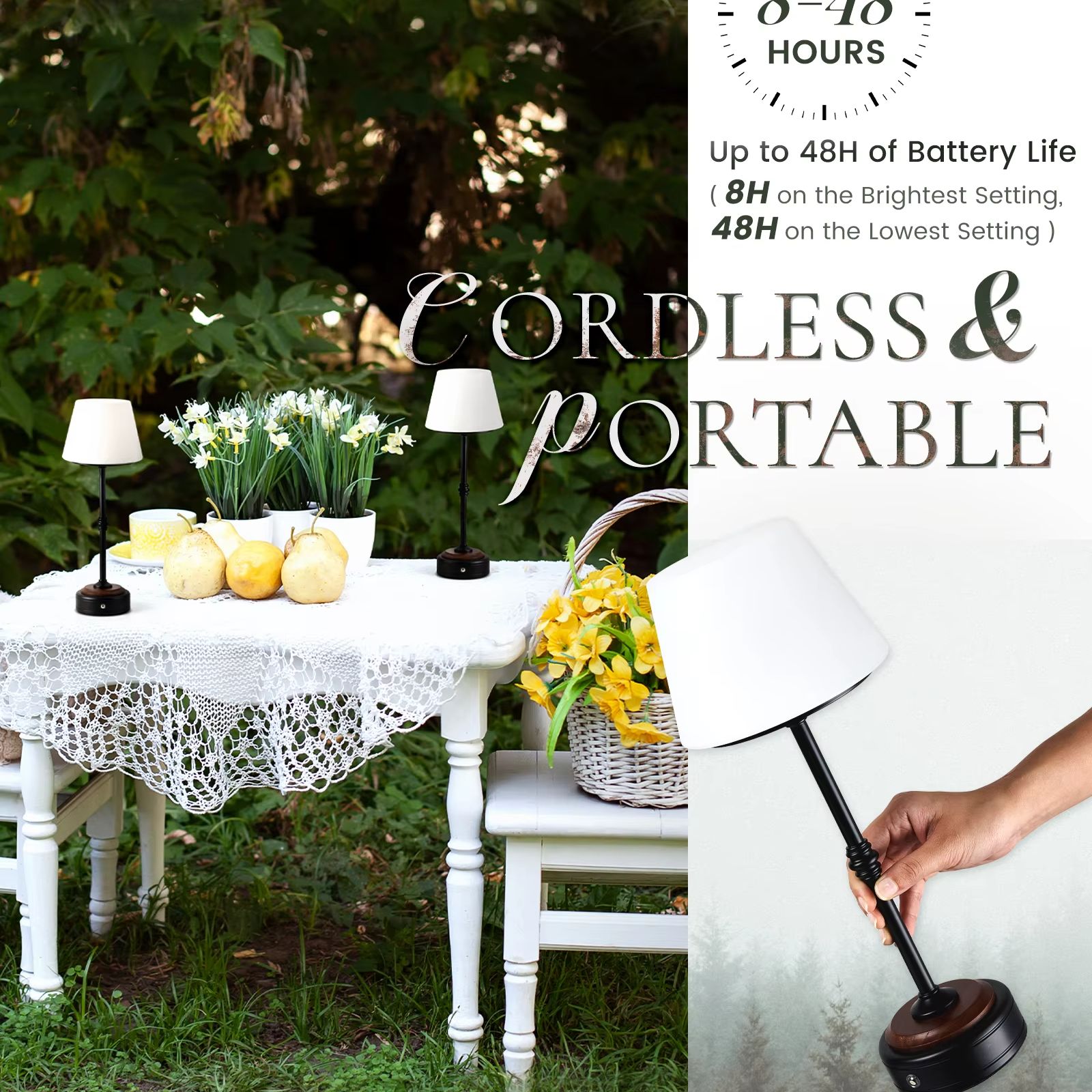 Cordless Table Lamps Set of  5 - огляд і ціна Desk Setup Modern