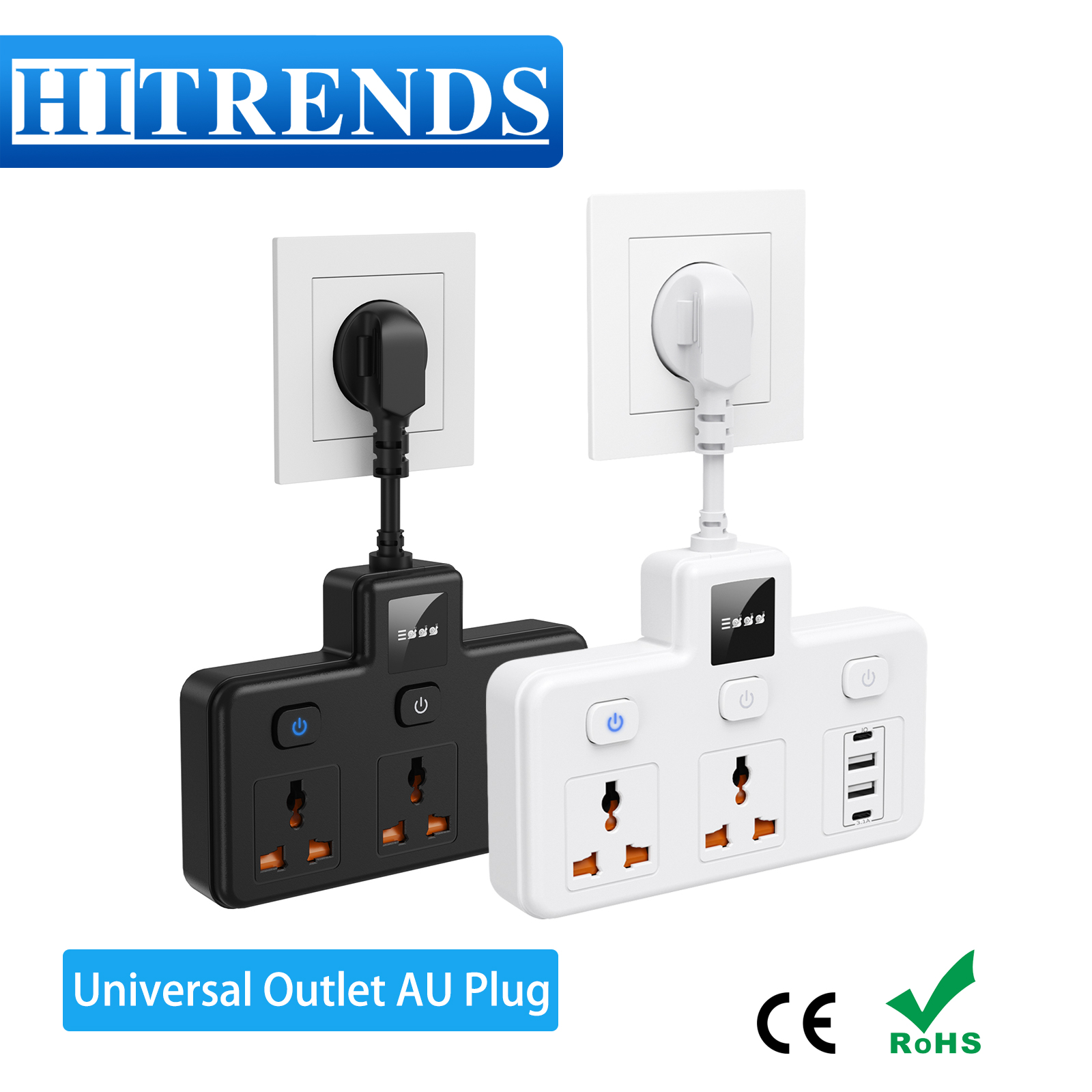 AU plug Universal Outlet Power - огляд і ціна Power Strip Flat