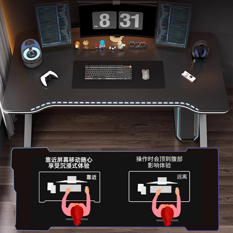 Roll Table Games Furniture Fol - огляд і ціна Desk Setup Oak