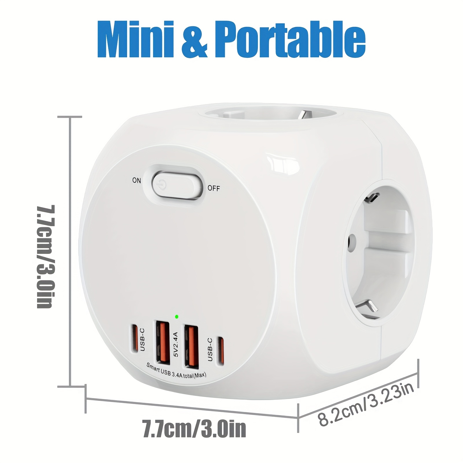 4000W EU Plug Power Strip Cube - огляд і ціна Power Strip Flat