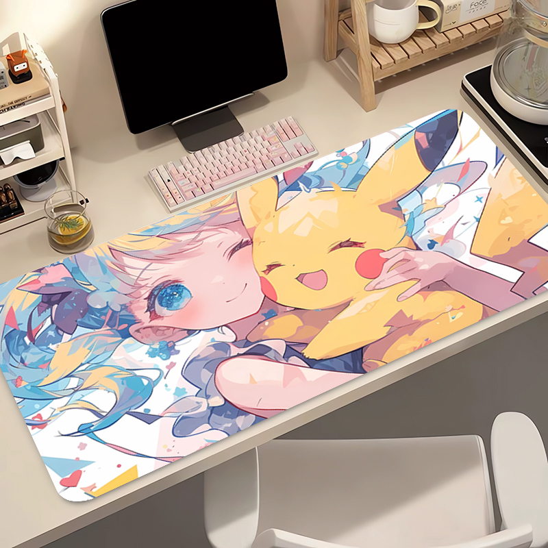 Anime Mouse Pad 90x40cm Pokemo - огляд і ціна Desk Setup Modern
