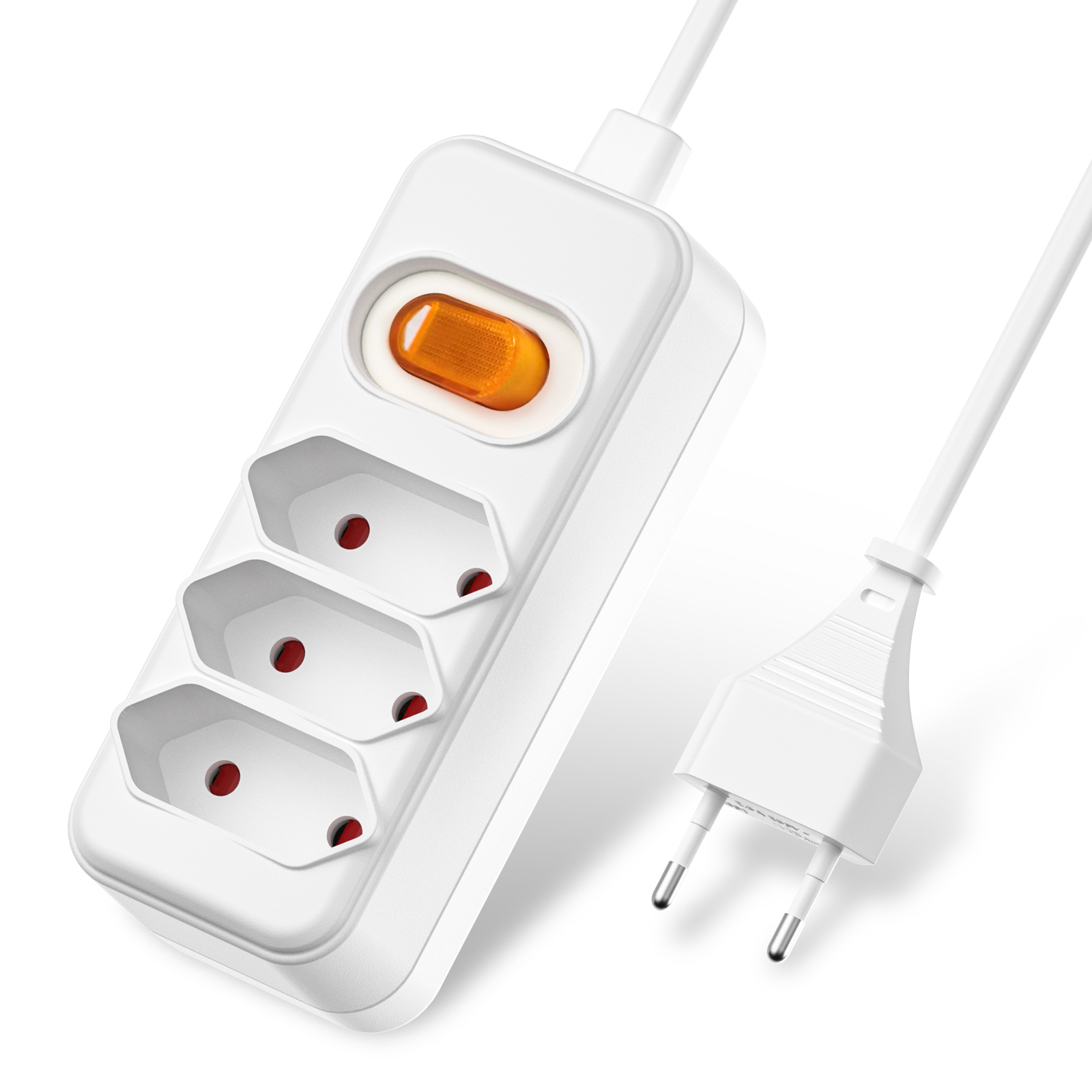 European EU 2 Prong Power Sock - огляд і ціна Power Strip Flat
