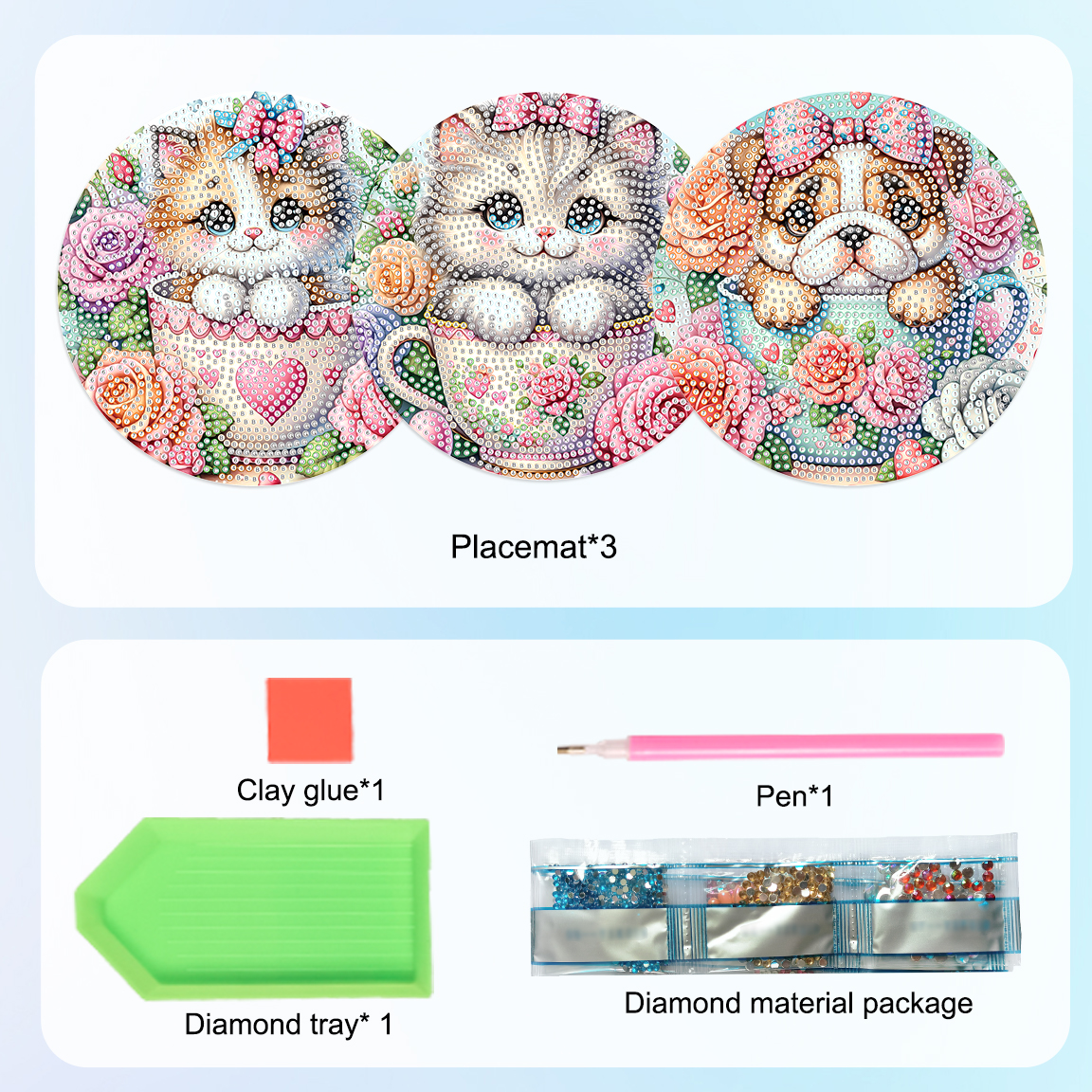 3Pcs Diamond Art Painting Plac - огляд і ціна Desk Setup Modern