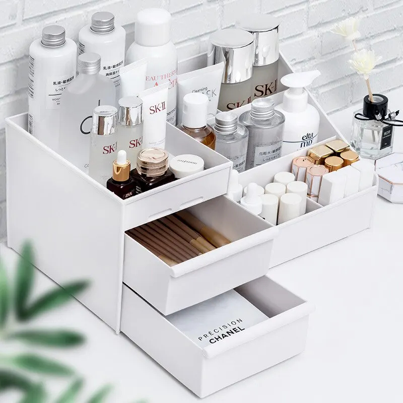 1pc White New Drawer Makeup St - огляд і ціна Desk Setup Shelves