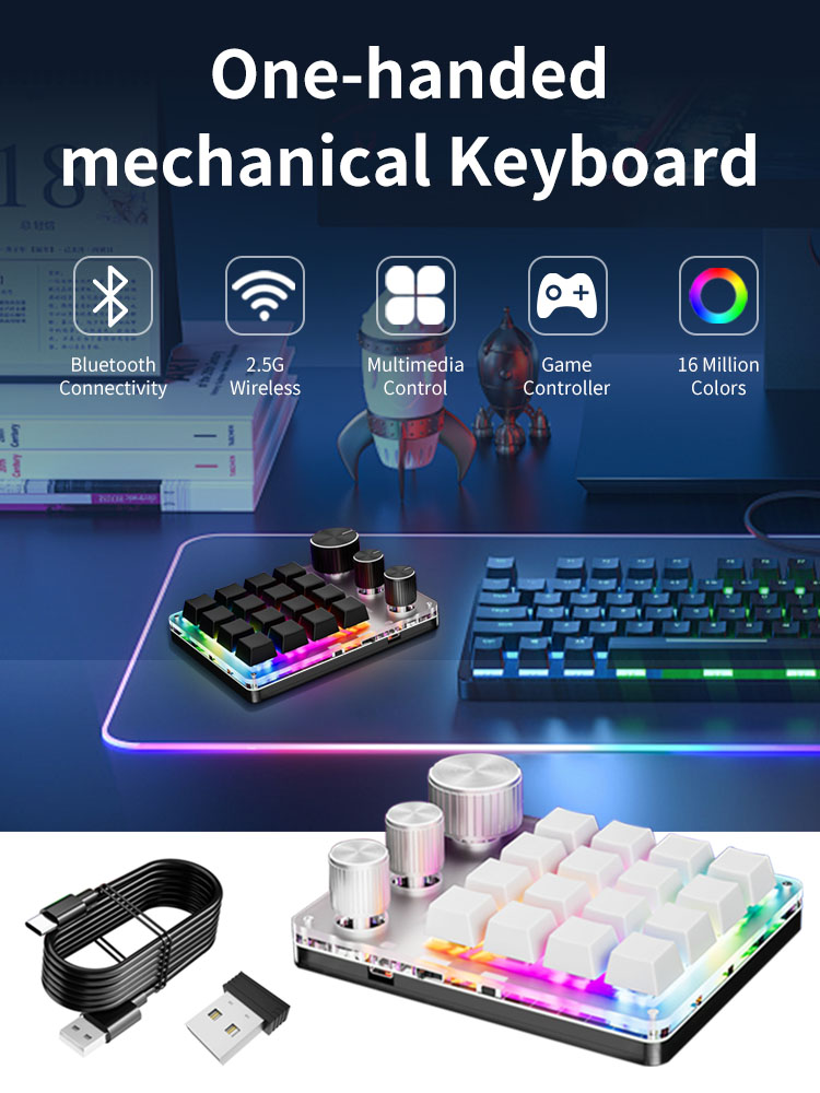 16-Key Custom Mechanical Keybo - огляд і ціна Desk Setup Programmer