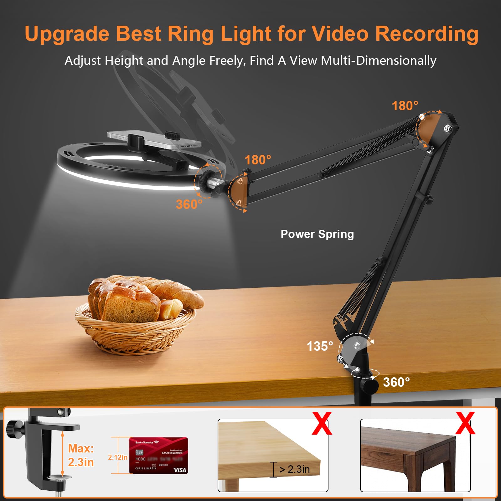 Nice Overhead Tripod With Ring - огляд і ціна Desk Setup Modern