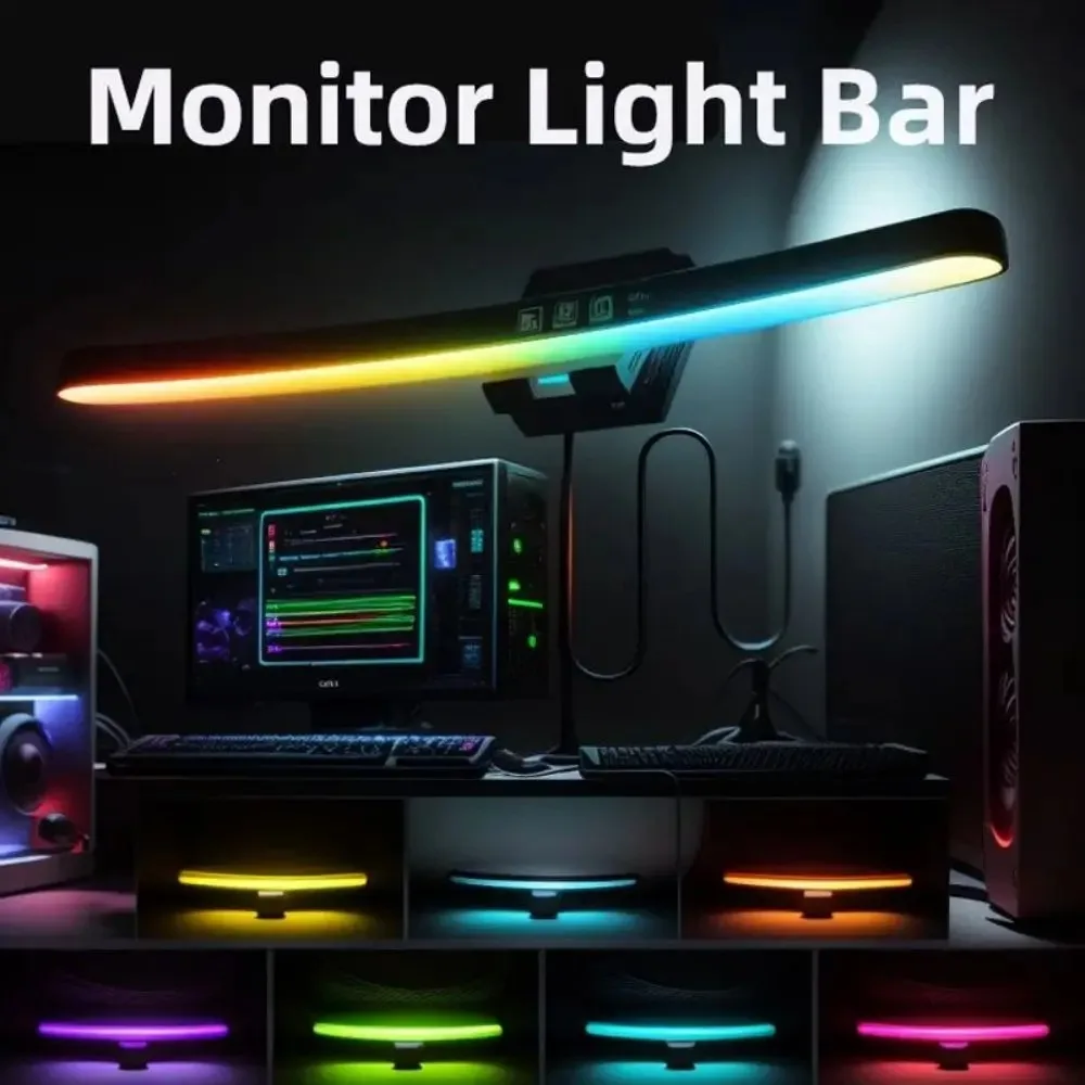 Curved Monitor Light Bar 3 Col - огляд і ціна Desk Setup Modern