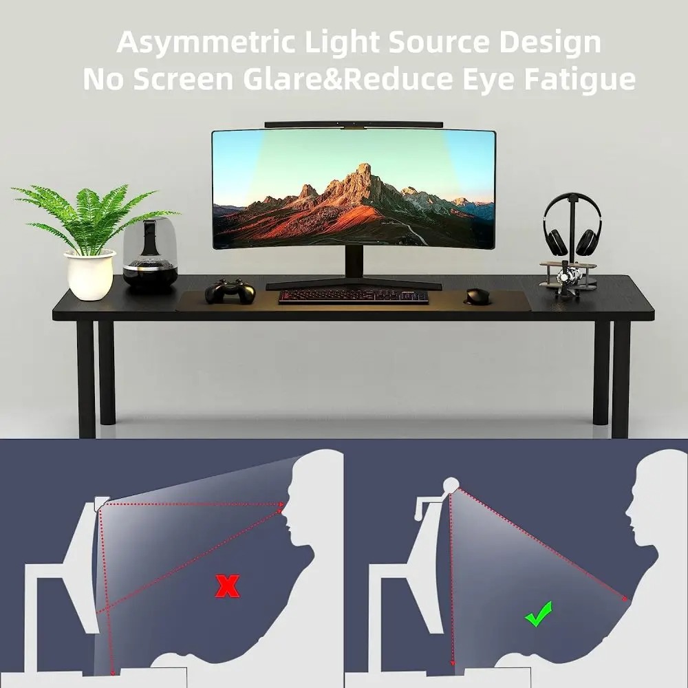 Curved Monitor Light Bar 3 Col - огляд і ціна Desk Setup Modern