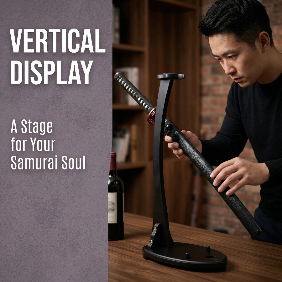 Vertical Katana Stand Sword Sh - огляд і ціна Desk Setup Shelves