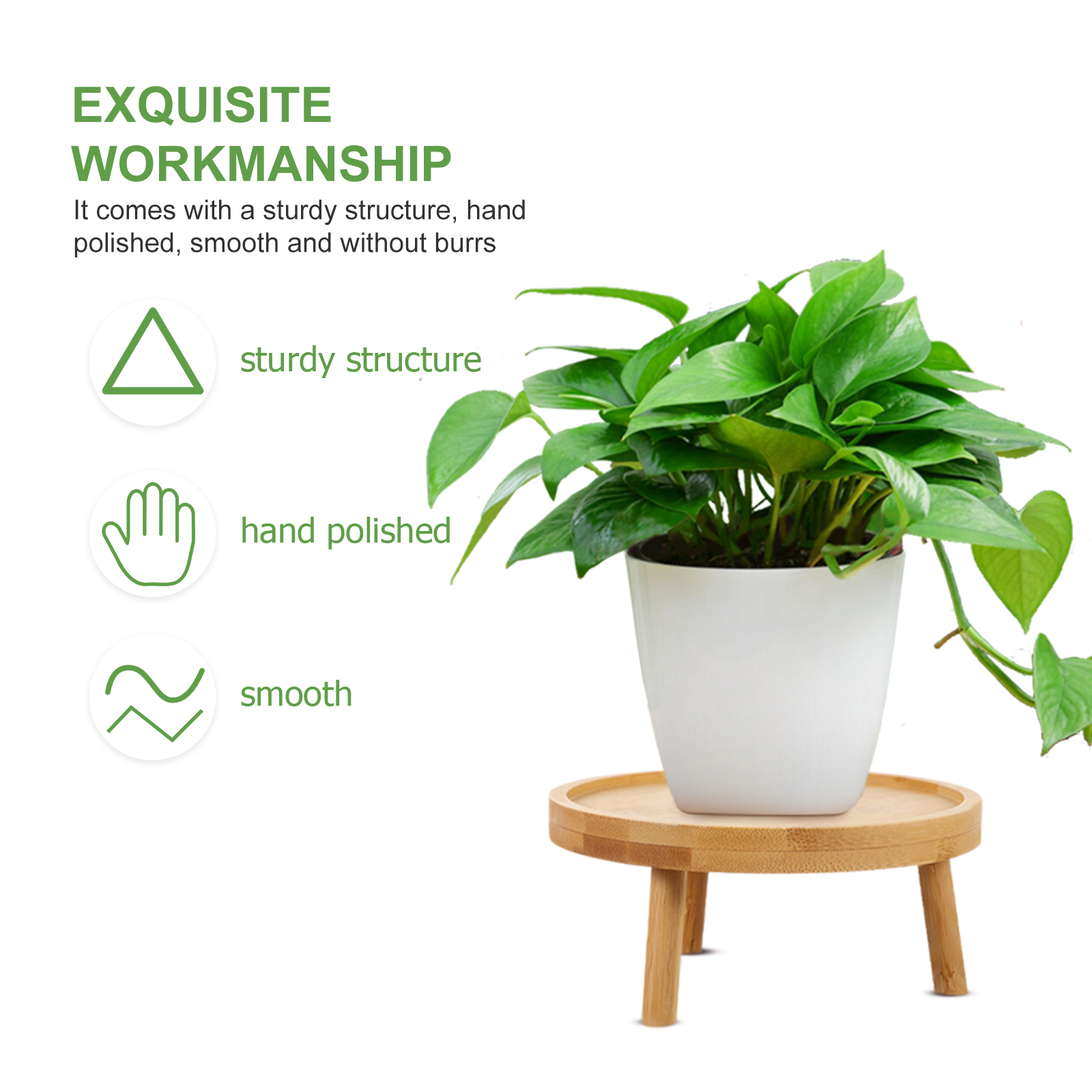 Holder Stand Pot Flower Wood W - огляд і ціна Desk Setup Shelves