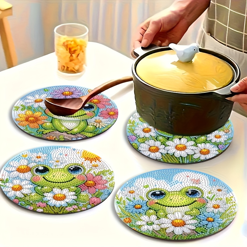 4-piece frog patterned wooden  - огляд і ціна Desk Setup Modern