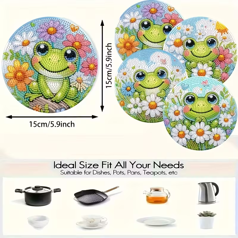 4-piece frog patterned wooden  - огляд і ціна Desk Setup Modern