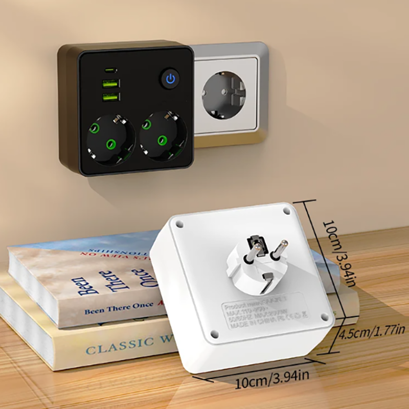 EU Plug Outlet 2 Sockets Multi - огляд і ціна Power Strip Flat