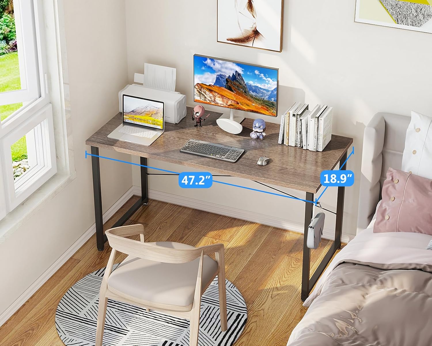 48 Inch Compact Computer Desk  - огляд і ціна Desk Setup Oak