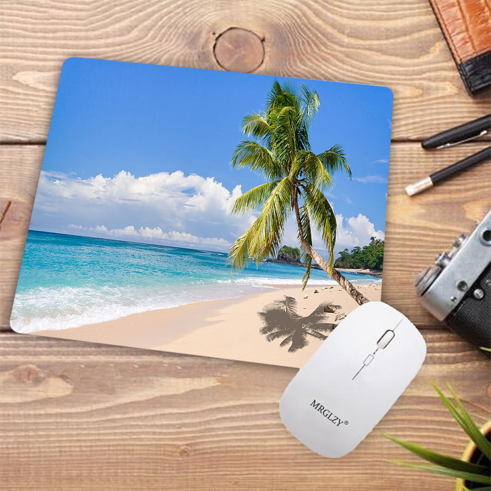 Desk Pad Tropical Palm Beach R - огляд і ціна Desk Setup Gadgets