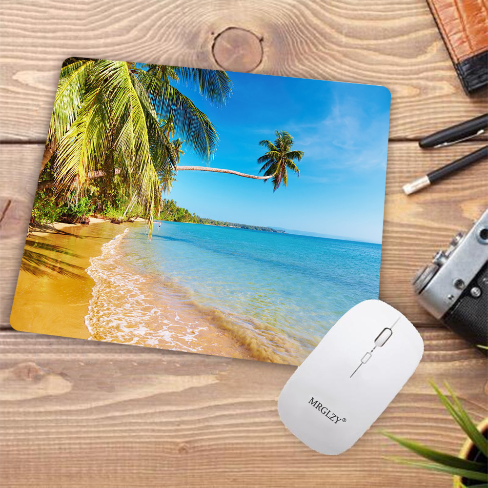 Desk Pad Tropical Palm Beach R - огляд і ціна Desk Setup Gadgets