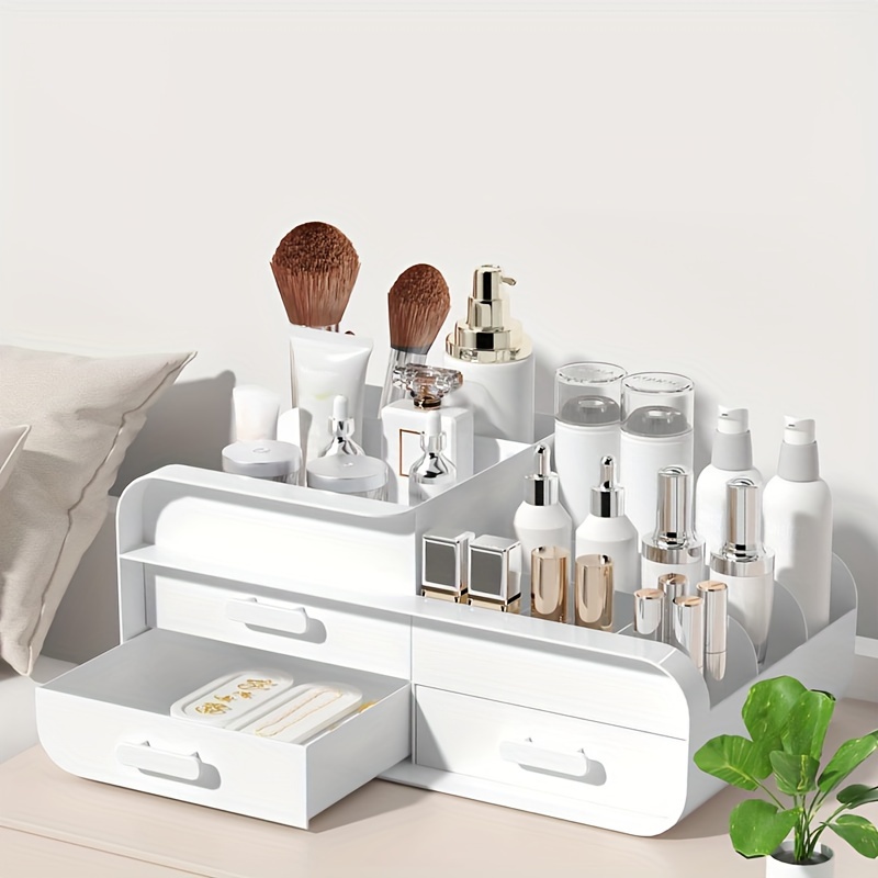 Makeup Storage Box Drawer Dorm - огляд і ціна Desk Setup Shelves