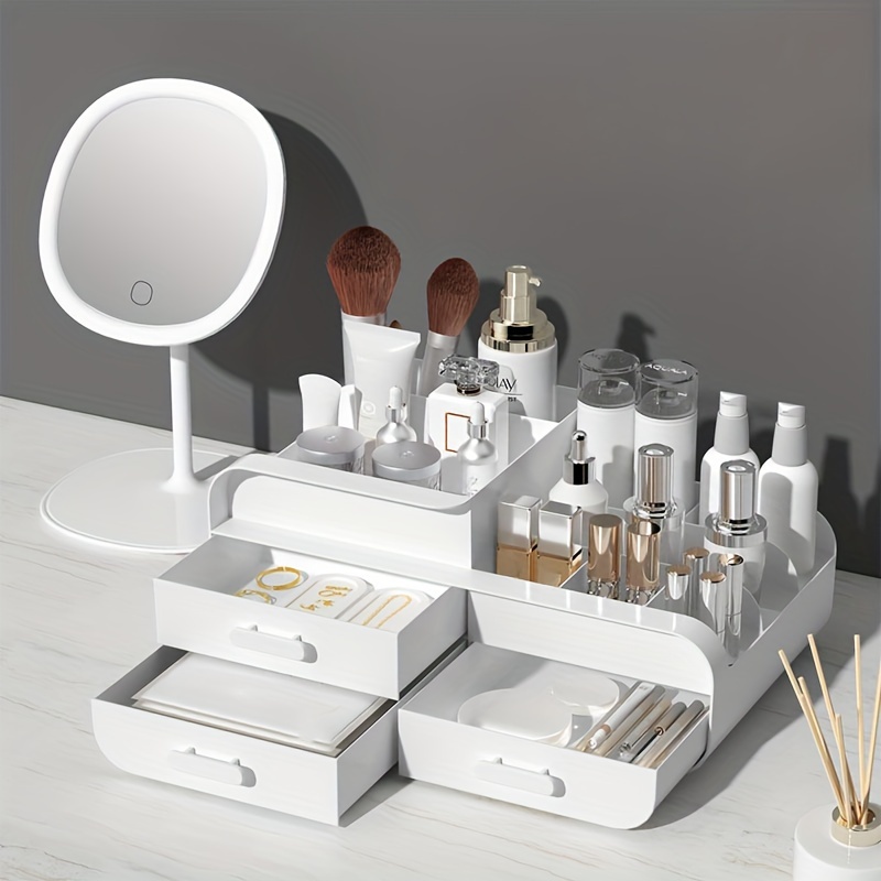 Makeup Storage Box Drawer Dorm - огляд і ціна Desk Setup Shelves