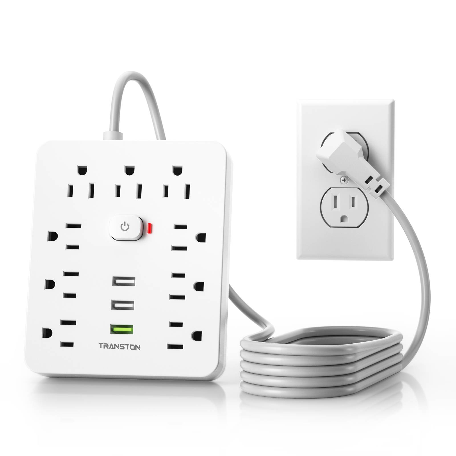 Power Outlet with Surge Protec - огляд і ціна Power Strip Flat