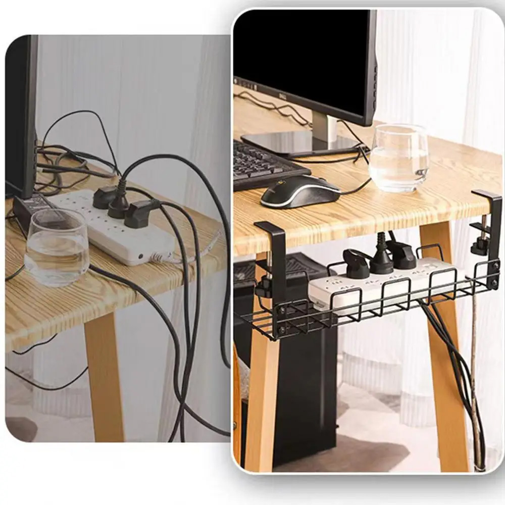 Cable Management Box Under Des - огляд і ціна Desk Setup Shelves