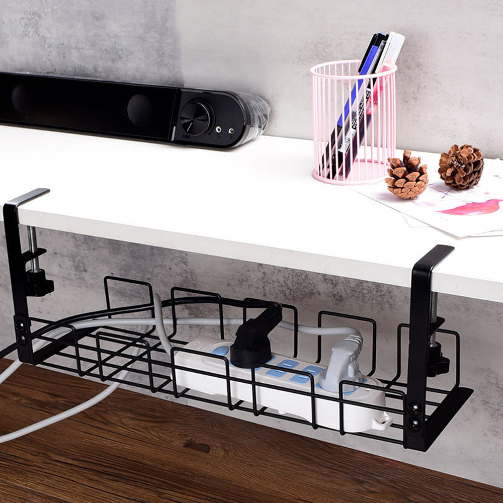 Cable Management Box Under Des - огляд і ціна Desk Setup Shelves