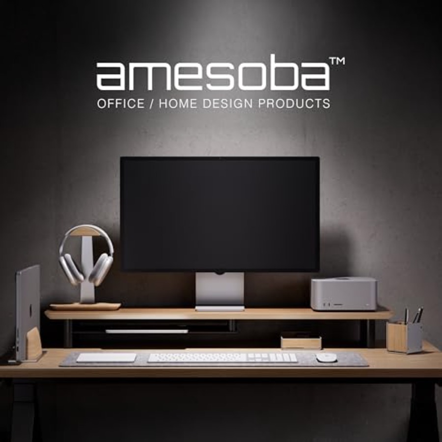White Oak Dual-Tier Ergonomic  - огляд і ціна Desk Setup Oak