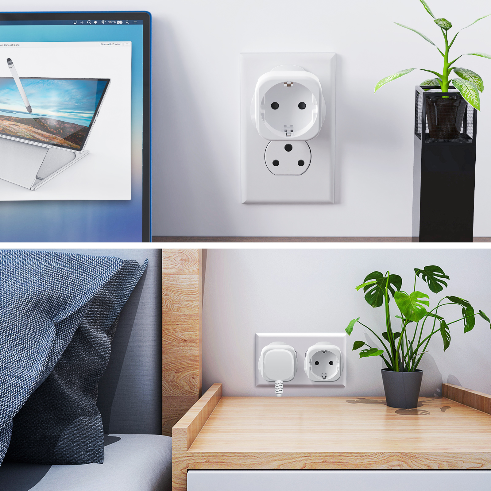 2PCS South Africa Travel Adapt - огляд і ціна Power Strip Flat